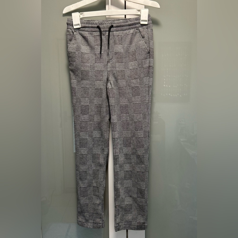 Appaman Boys Pants 10 Black Glen Plaid 
Everyday Stretch Straight Leg Joggers.